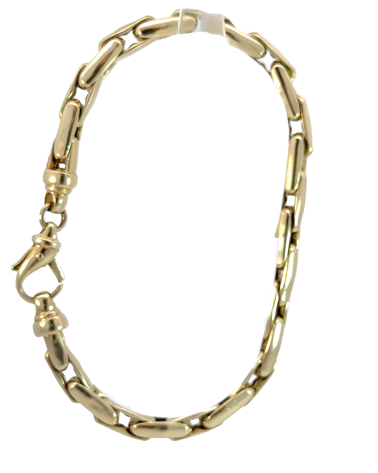Vintage 14k Yellow Gold Rectangular Snake Bracelet