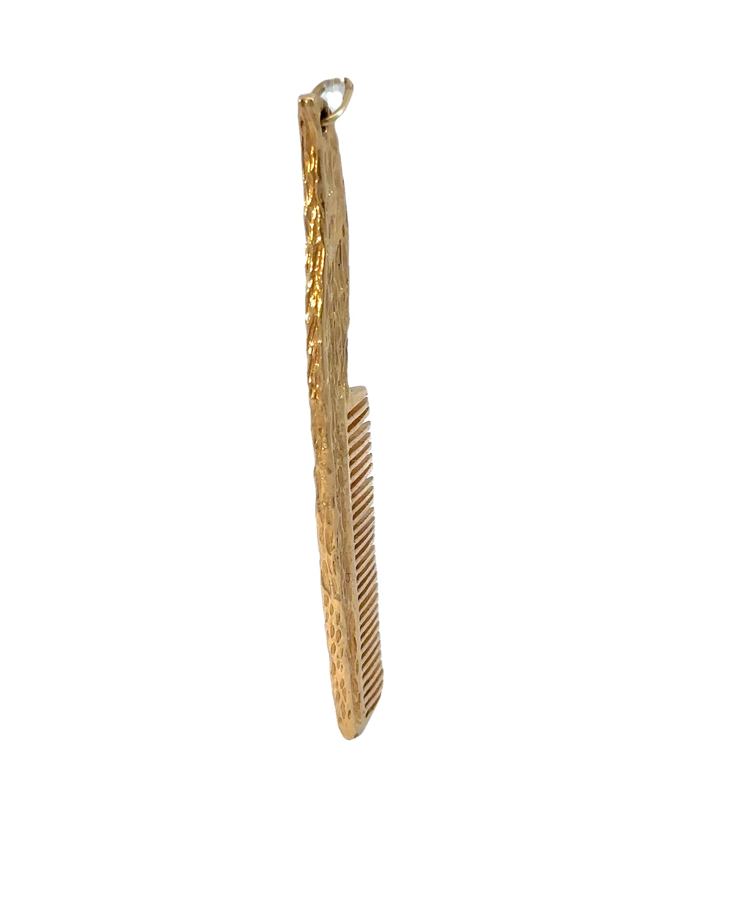 Vintage 14k Yellow Gold Comb Pendant