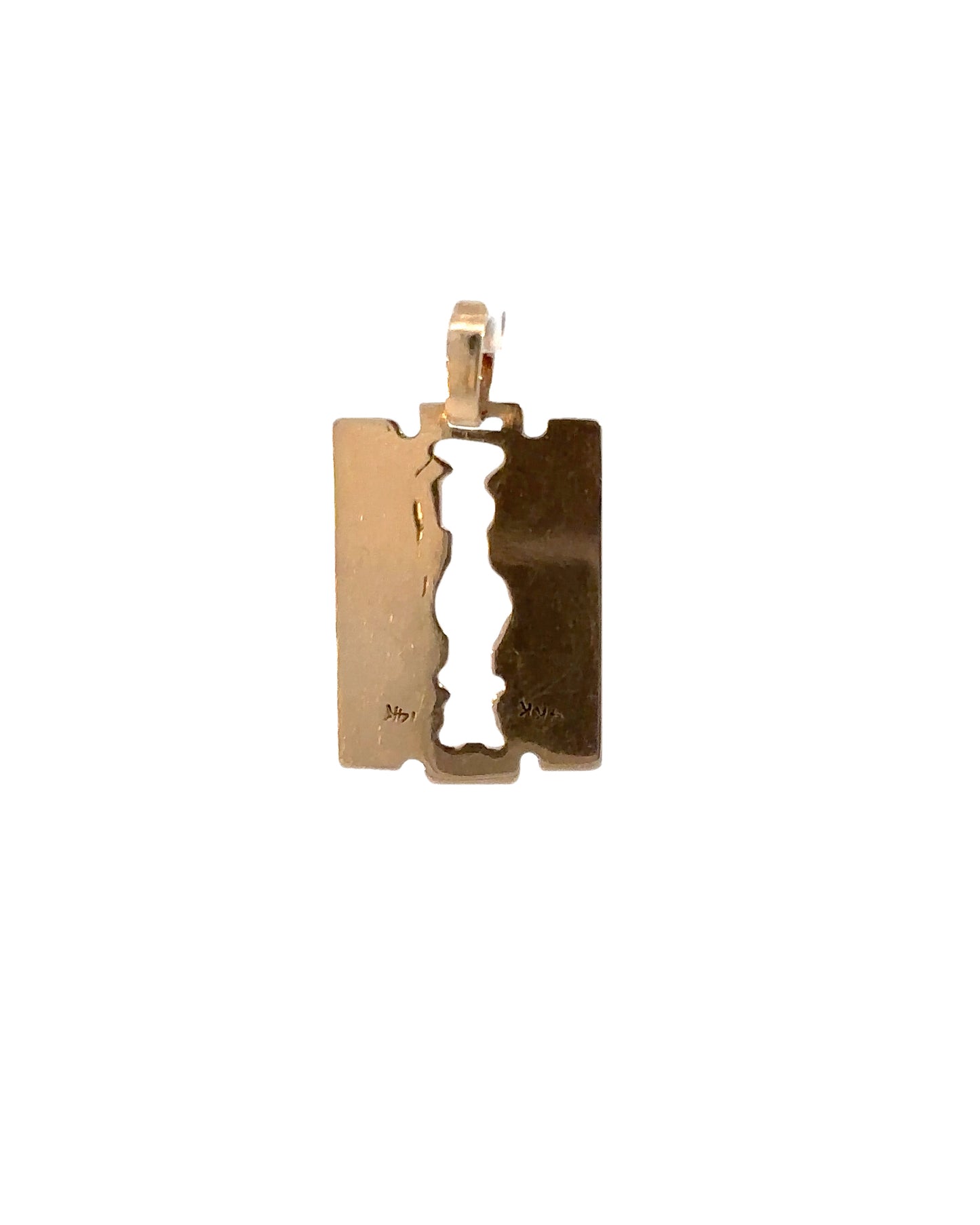 Vintage 14k Medium Razor Blade Pendant