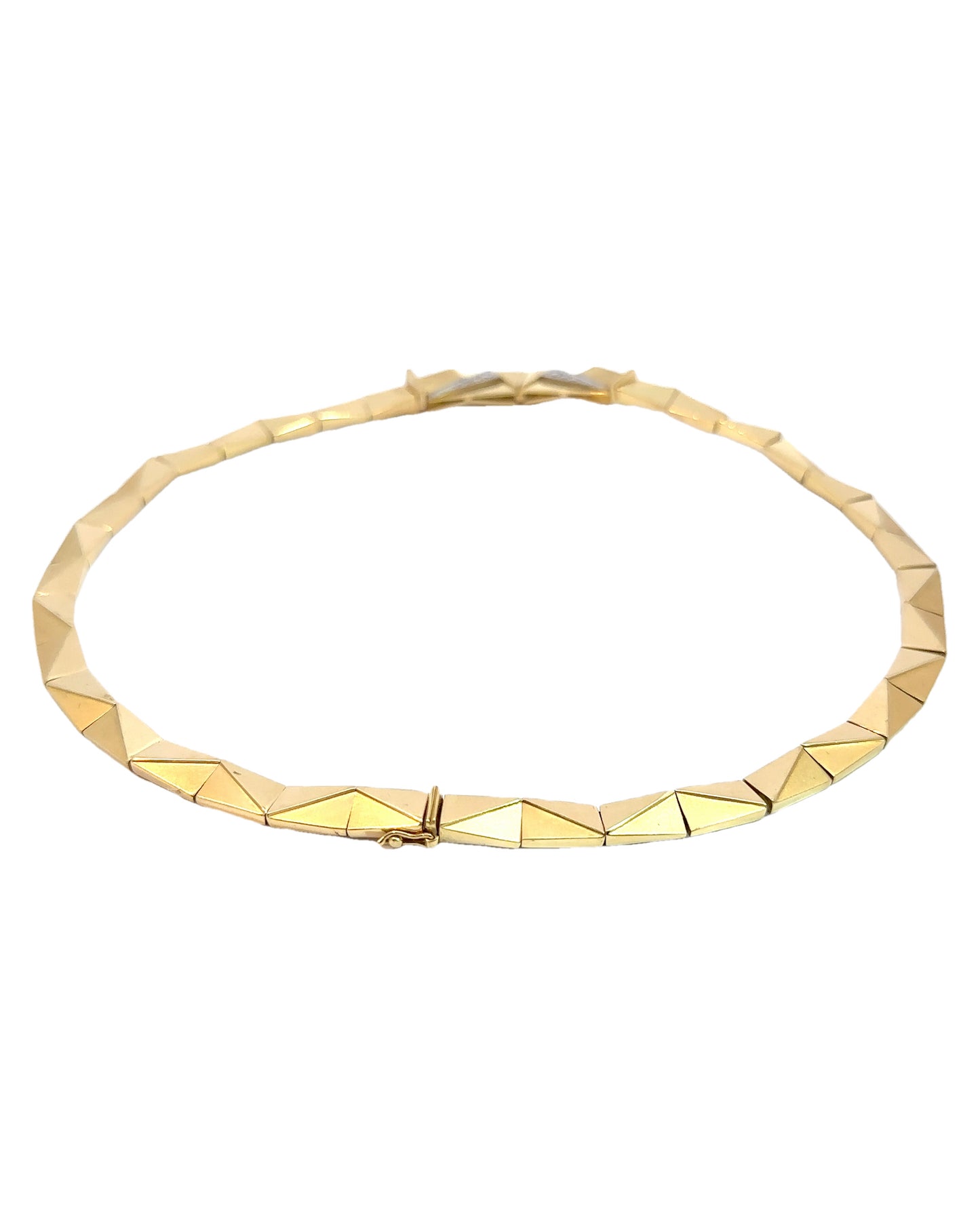 Geometric Blankstein 18k Gold and Diamond Transforming Collar Necklace