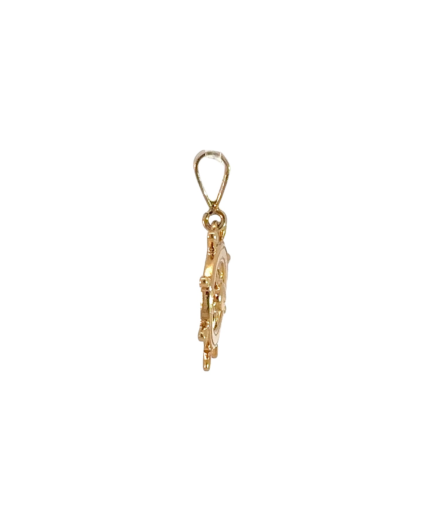 Vintage 14k Gold Ship's Wheel Charm