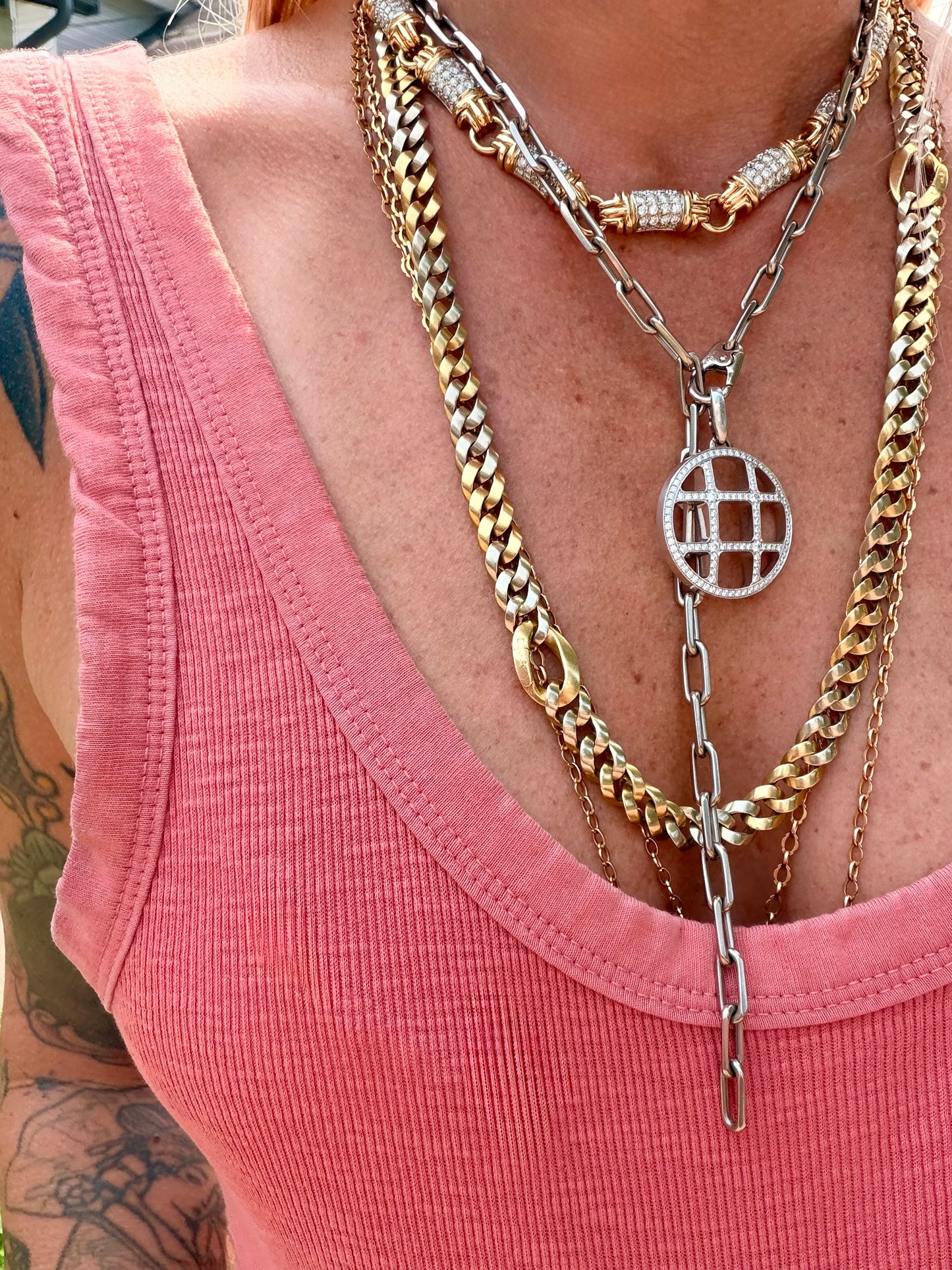 Santos de Cartier White Gold Chain
