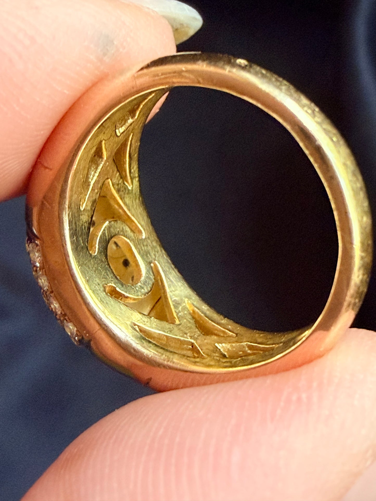 Vintage Bvlgari Pavé Diamond Bombé Ring