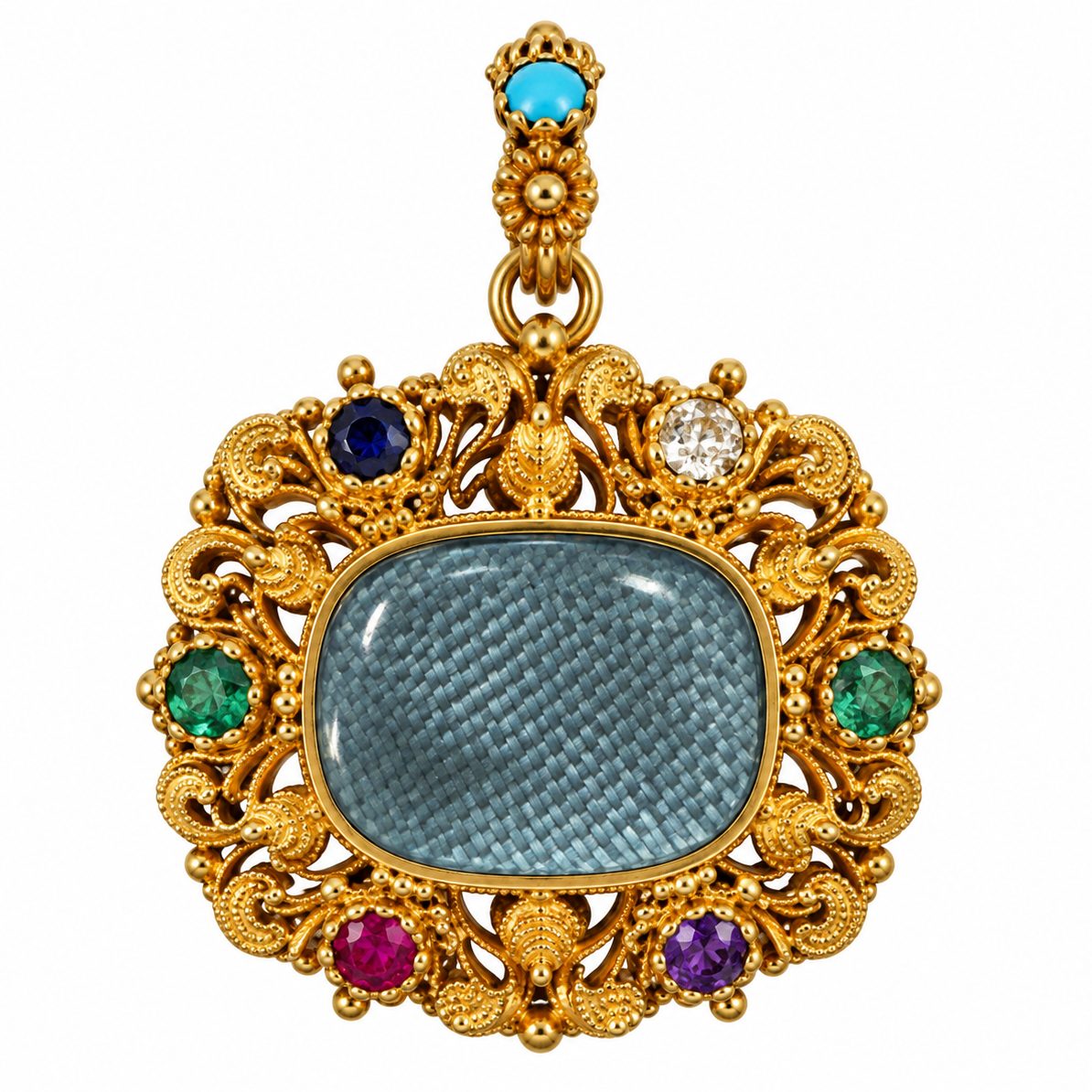 Georgian Dearest Acrostic Cannetille Pendant Circa 1820s