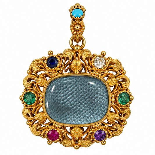 Georgian Dearest Acrostic Cannetille Pendant Circa 1820s