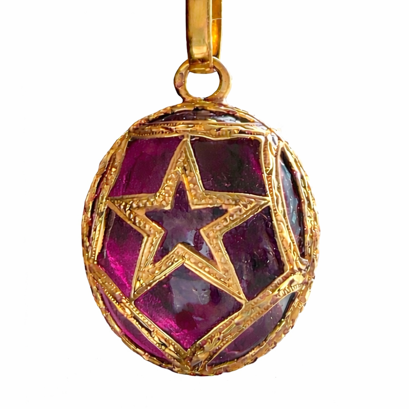 Antique French Garnet Star Egg Locket