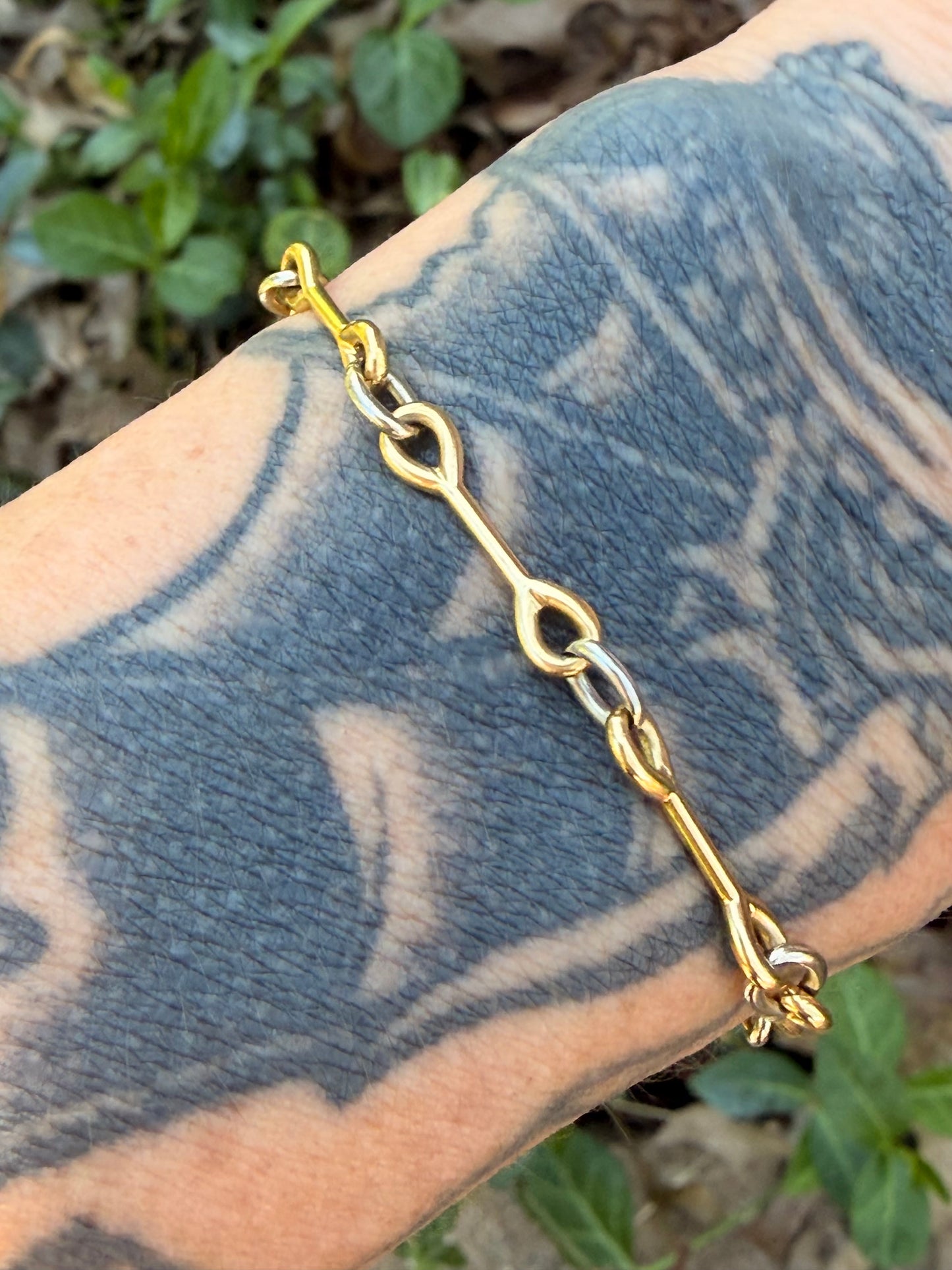 Vintage Cartier Two Tone Bone Link Bracelet