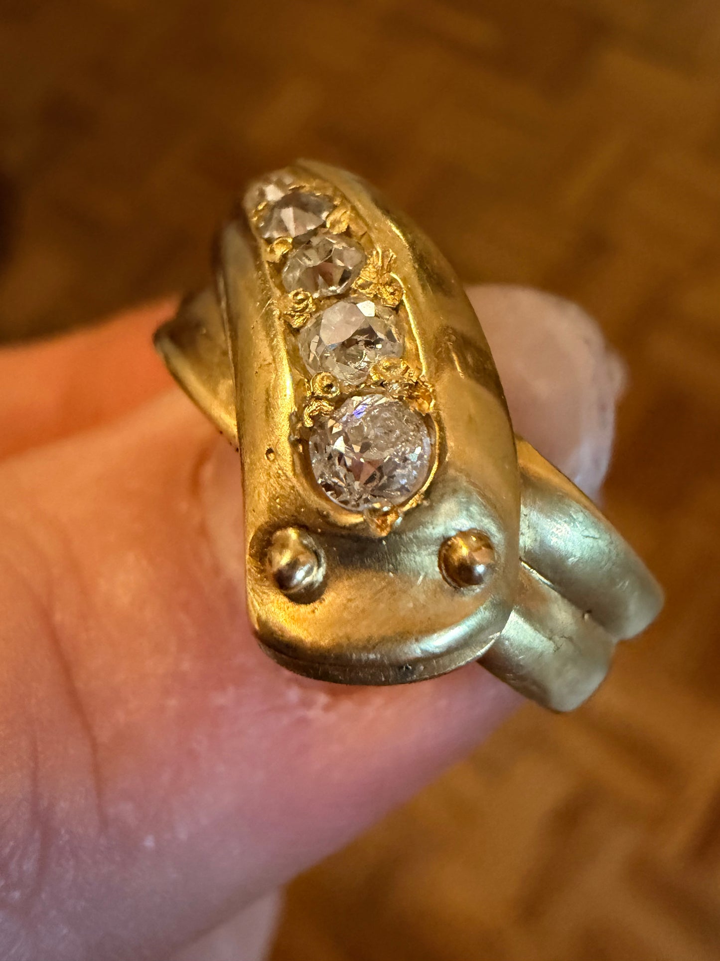 Antique Diamond Snake Ring
