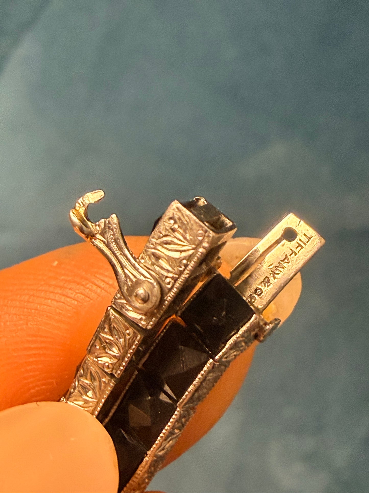 Art Deco French Cut Onyx Tiffany & Co. Bracelet