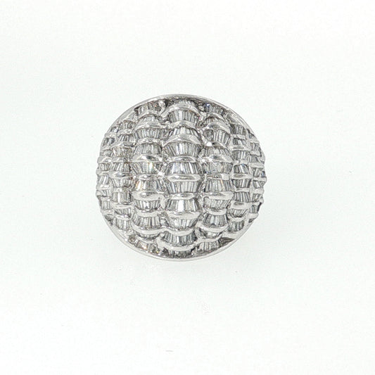 Vintage Diamond Basketweave Ring