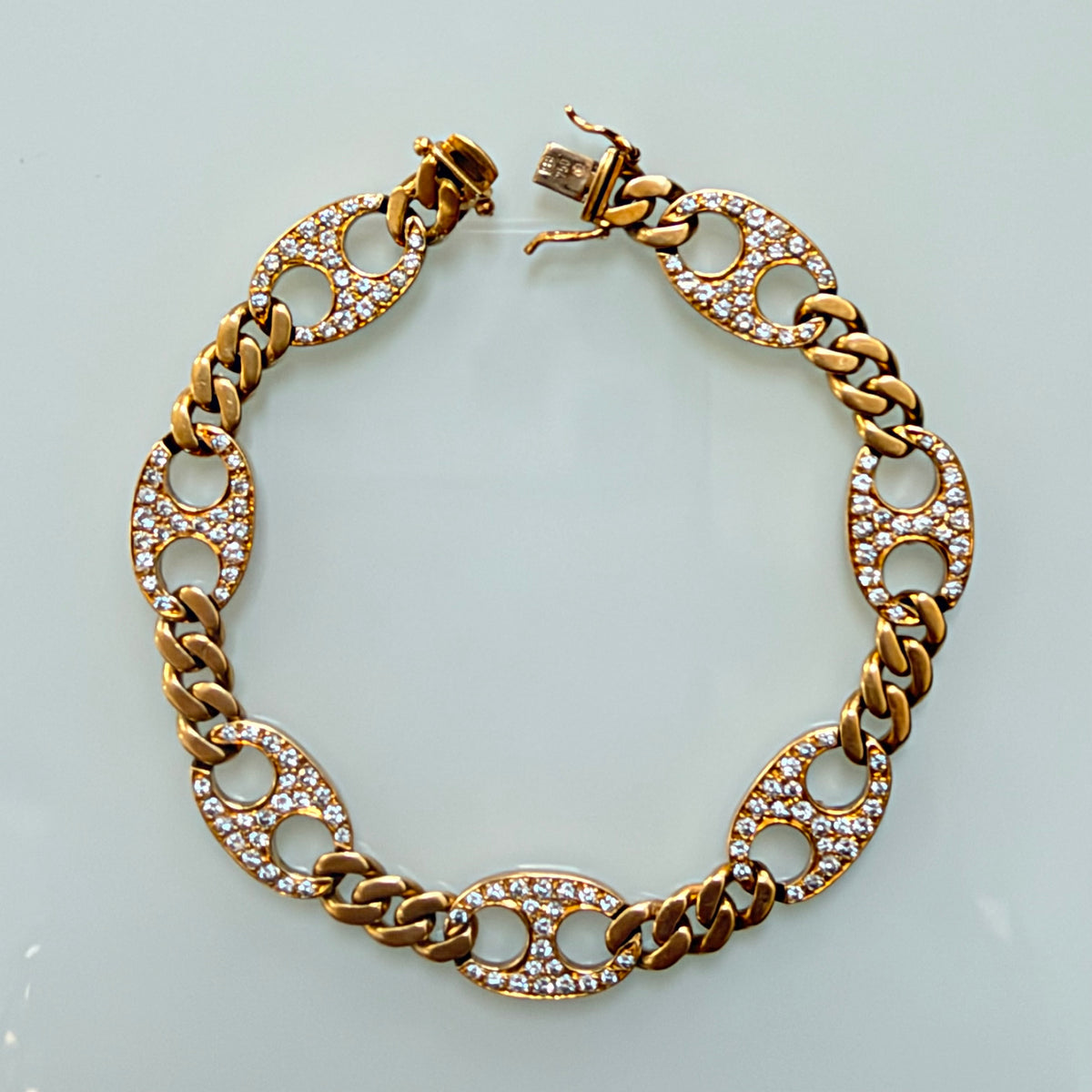 Vintage Bvlgari Diamond Anchor Bracelet