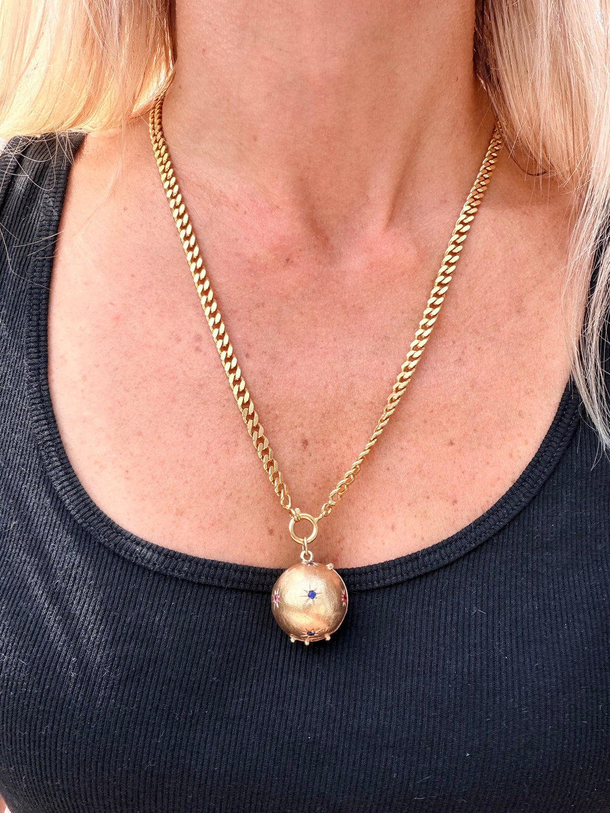 Vintage Gemset Orb Locket