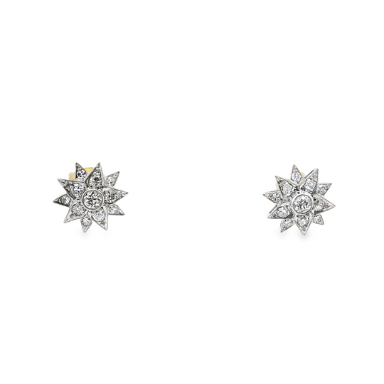 Antique Diamond Star Earrings