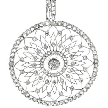 Art Deco Diamond Pendant Necklace