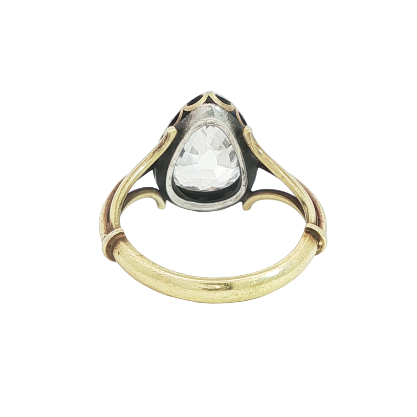 Antique Old Mine Pear Cut Diamond Ring