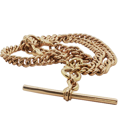 Victorian UK Hallmarked Curb Link Albert Watch Chain