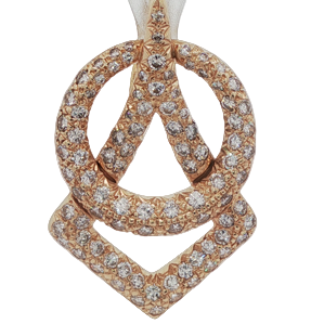 Geometric Diamond Pendant with Chain