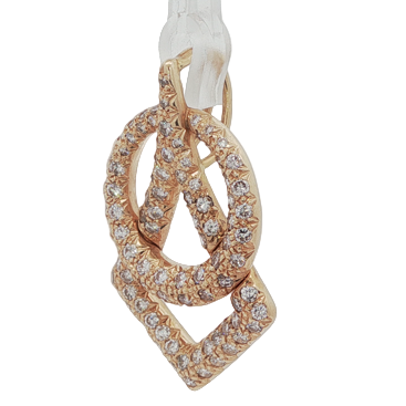 Geometric Diamond Pendant with Chain