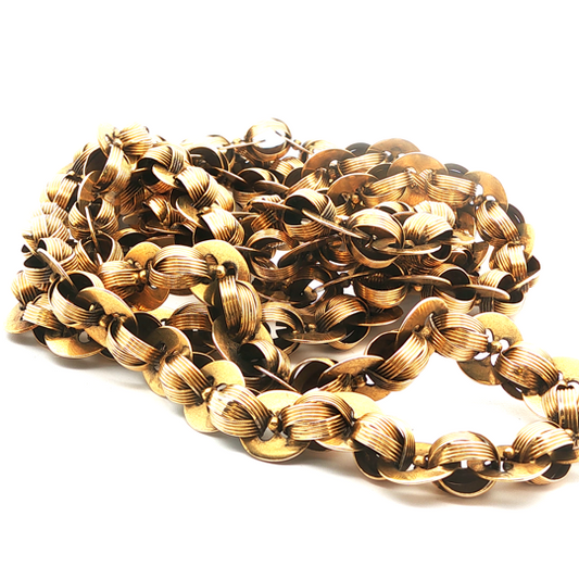 Antique Tab and Wrapping Link Chain