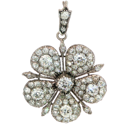 Victorian Diamond Daisy Pendant