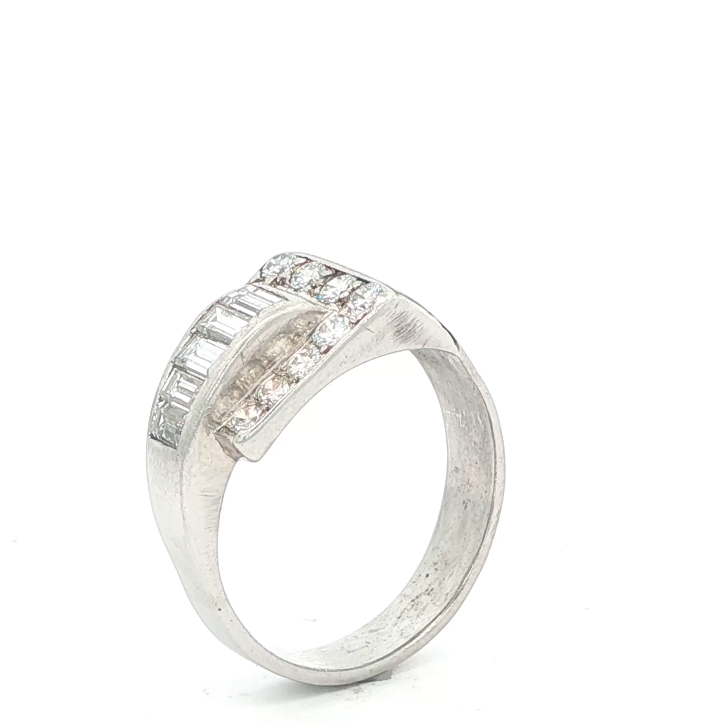 Vintage Diamond Buckle Ring