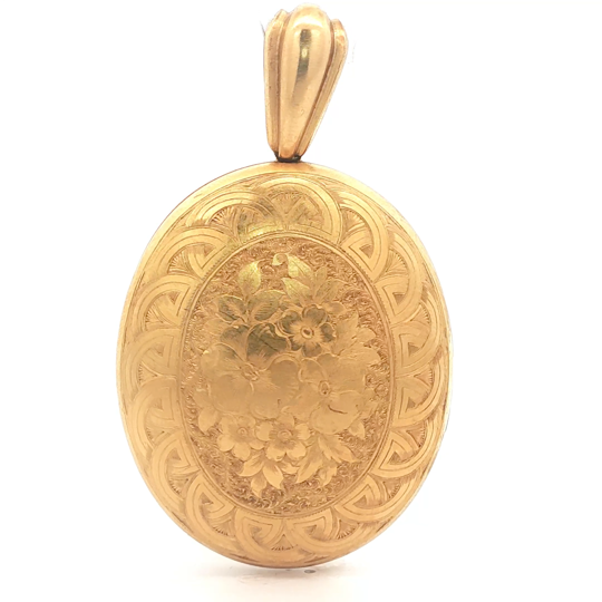 Victorian Floral Engraved Locket