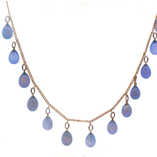 Vintage Fabergé Calcedony Egg Necklace