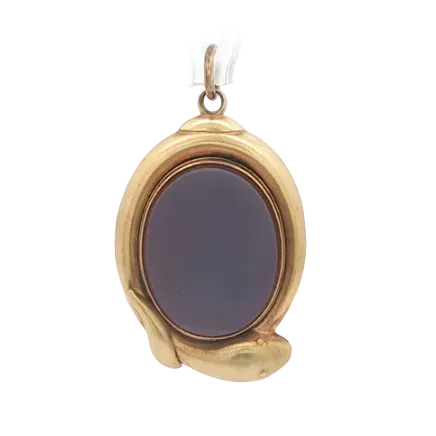 Victorian Sardonyx Snake Locket