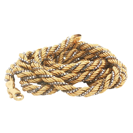Vintage Two Tone Rope Chain
