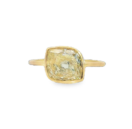 Contemporary Fancy Yellow Diamond Ring