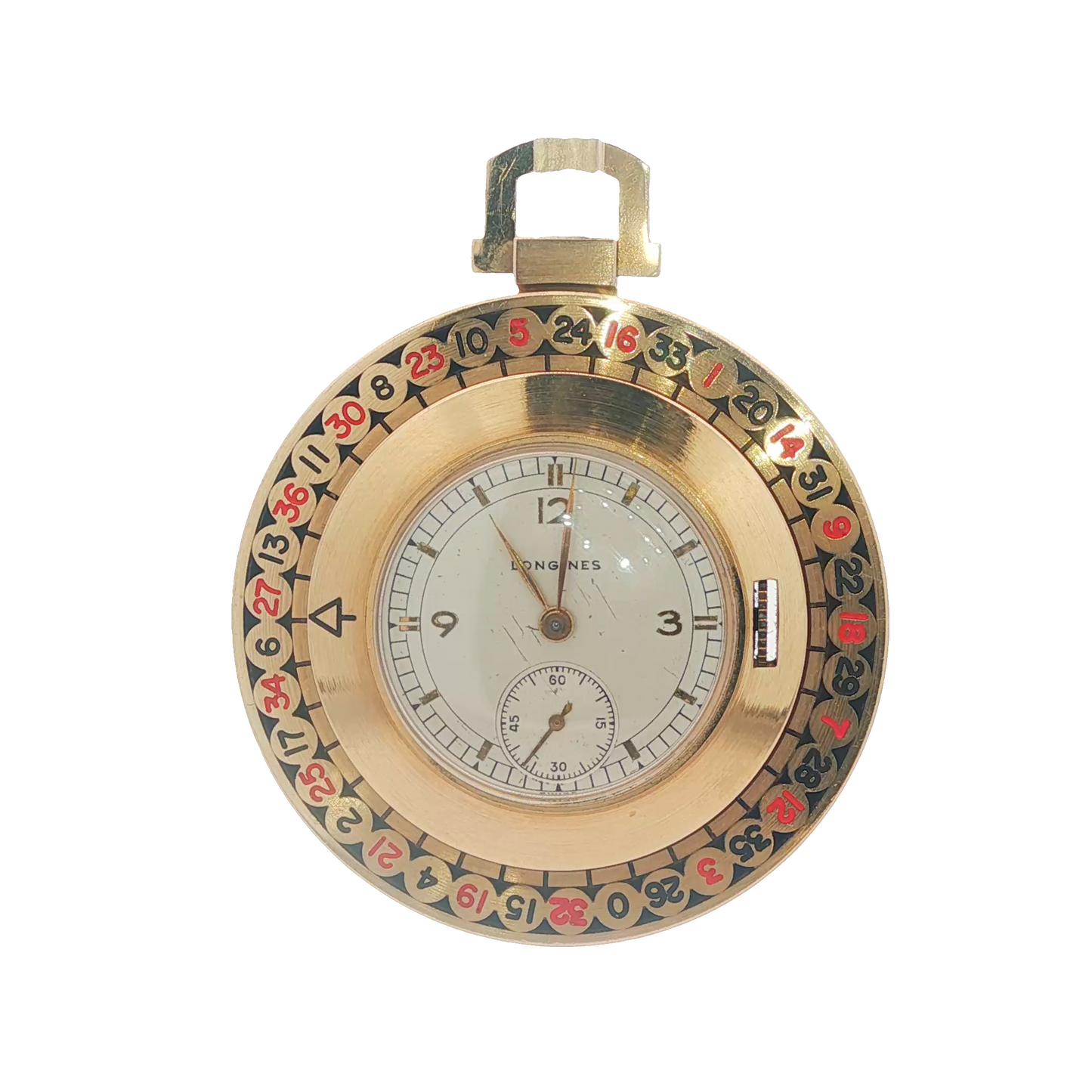 Vintage Longines Roulette Wheel Pocket Watch