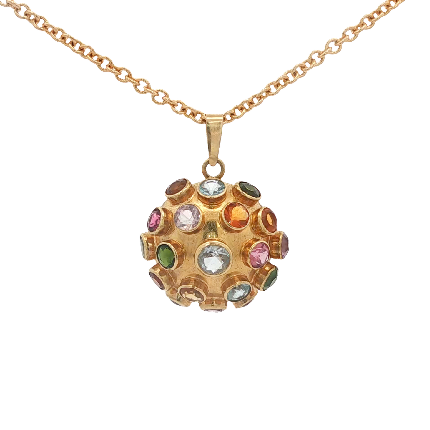Vintage Multi Gem Sputnik Necklace