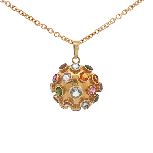 Vintage Multi Gem Sputnik Necklace