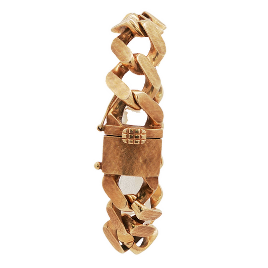 ON HOLD FOR IV - Vintage Pyramid Curb Bracelet