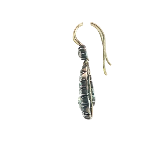 Victorian Old Cut Diamond Drop Earrings