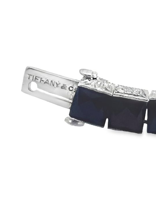 Art Deco French Cut Onyx Tiffany & Co. Bracelet