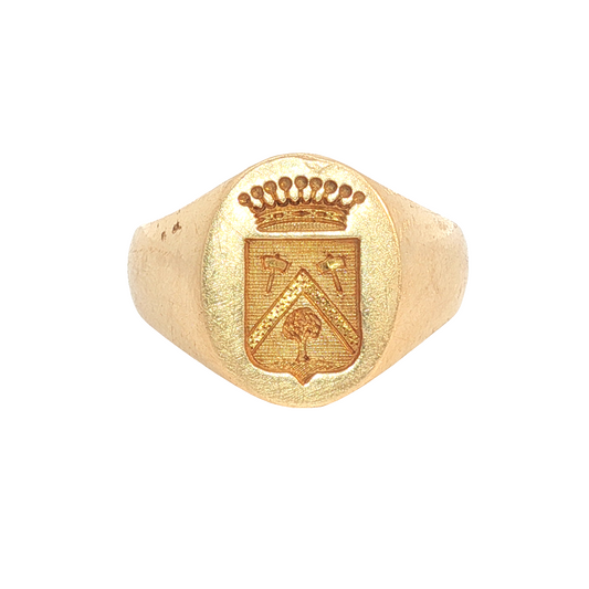 Vintage Crest Signet Ring