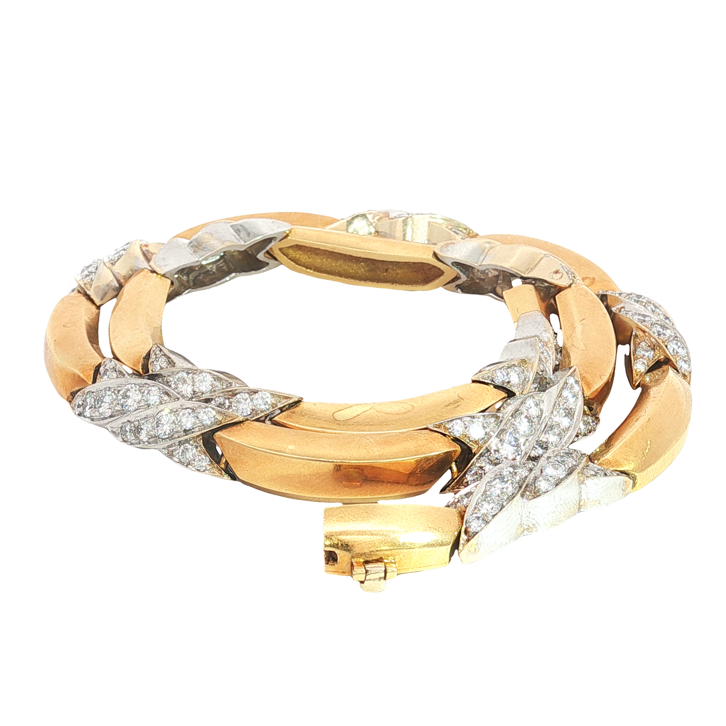 Vintage Diamond and 18k Collar Link Necklace