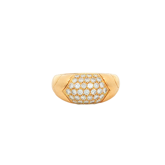 Vintage Bvlgari Pavé Diamond Bombé Ring