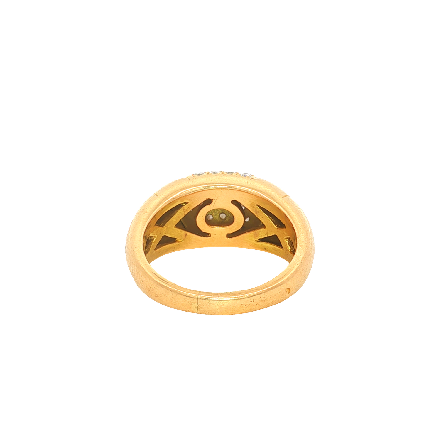 Vintage Bvlgari Pavé Diamond Bombé Ring