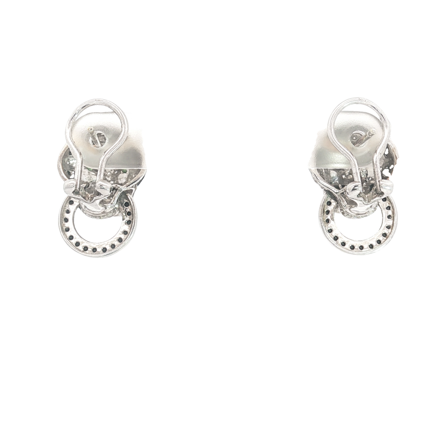 Vintage Diamond Leopard Door Knocker Earrings