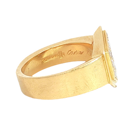 Vintage Jacques Cartier Hexagon Diamond Signet Ring
