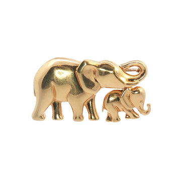 Vintage Cartier Double Elephant Brooch