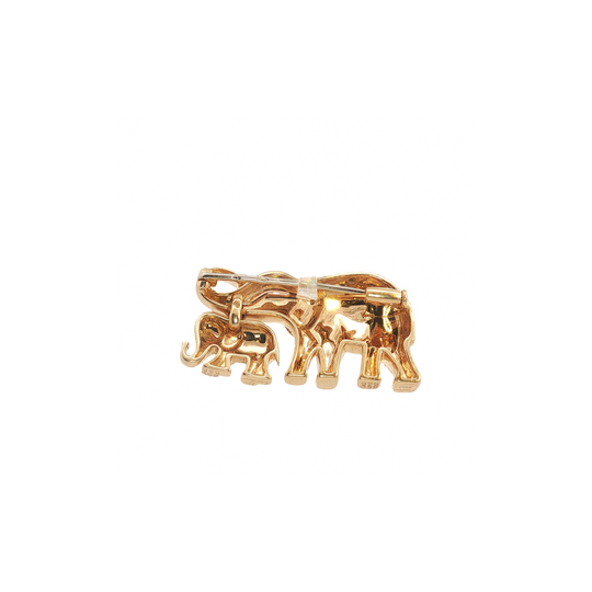 Vintage Cartier Double Elephant Brooch