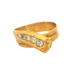 Antique Diamond Snake Ring