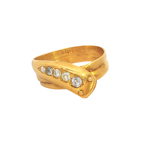 Antique Diamond Snake Ring