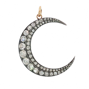 Victorian Diamond Crescent Pendant