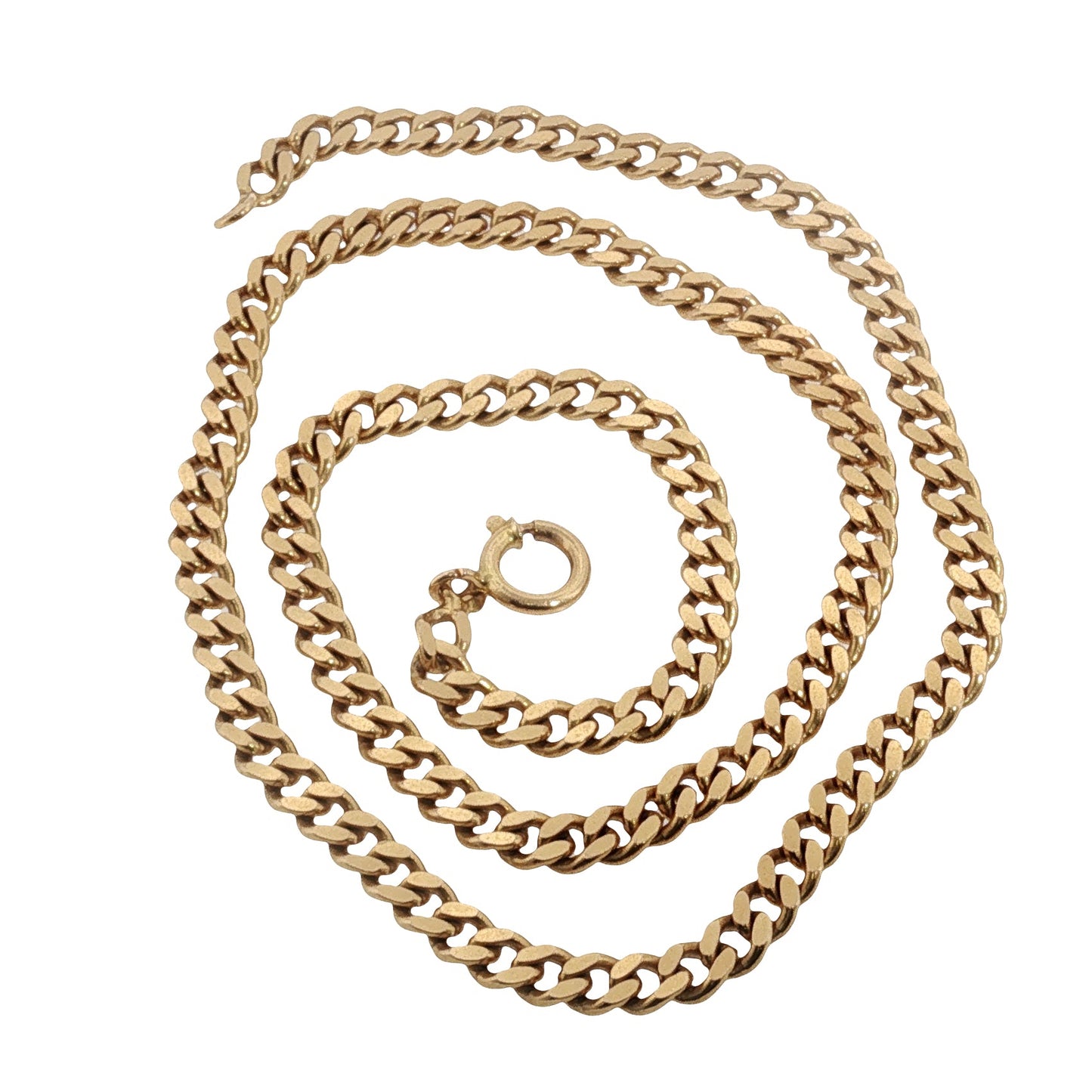 Vintage Portuguese 19k Gold Curb Link Necklace
