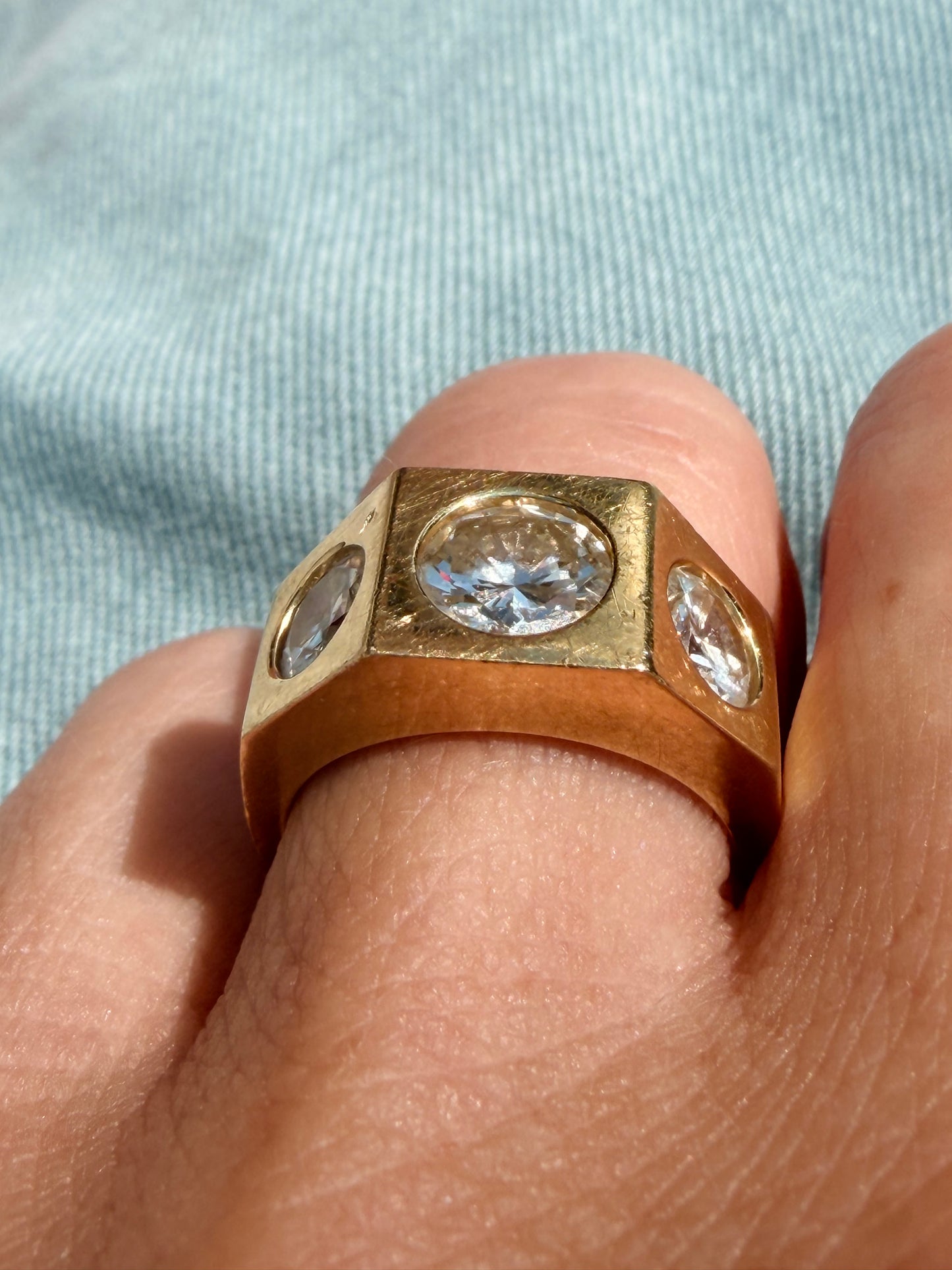 Vintage Three Stone Diamond Ring