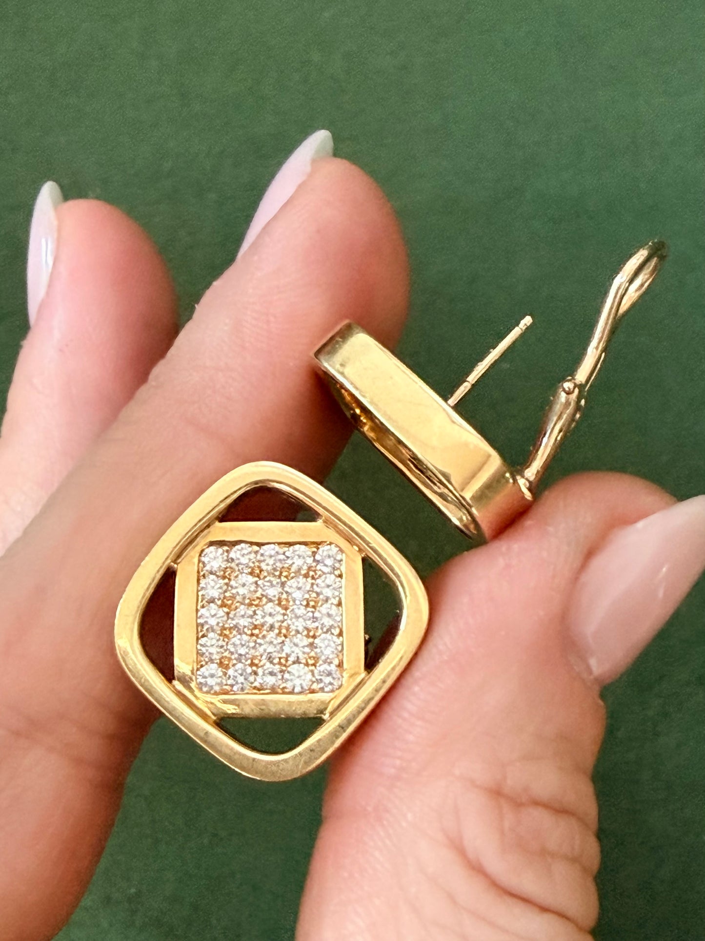 Vintage Cartier Dinh Van Diamond Earrings